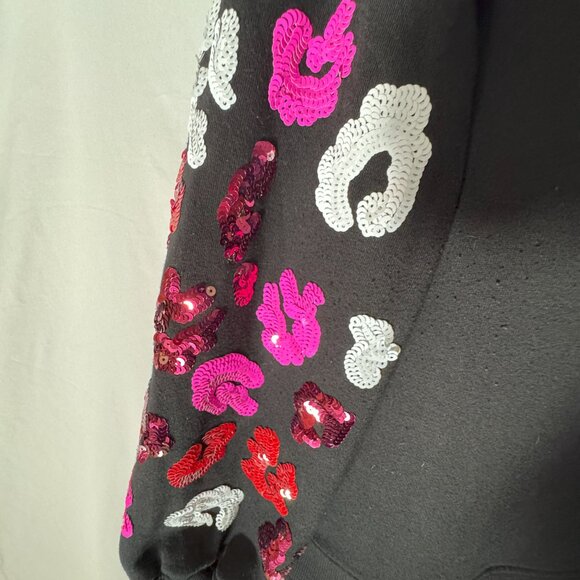 Savida Sequin Floral Sleeve Sweatshirt – Size Small (EU 38) - Picture 3 of 6